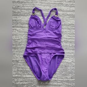 **sold** Purple Slimming Old Navy One Piece Swim Suit size M